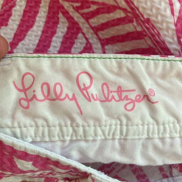 Lilly Pulitzer Pink & White Capri Pink The Walsh Short Size 2 - Picture 3 of 6